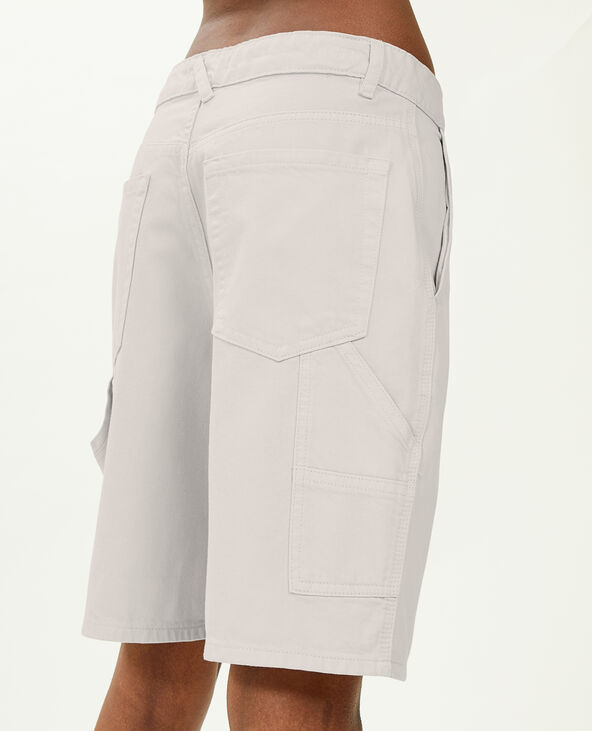 Bermuda charpentier cargo blanc - Pimkie
