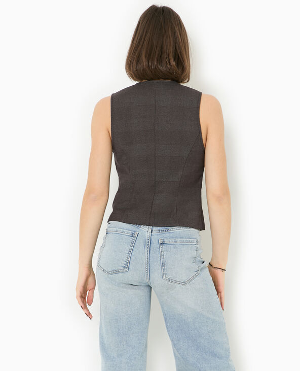 Veste sans manches façon gilet de barman marron - Pimkie