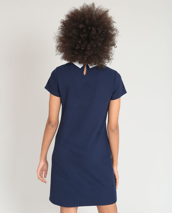 Robe col claudine noir - Pimkie