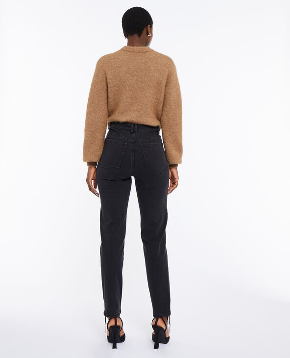 Jean mom slim taille haute noir - Pimkie