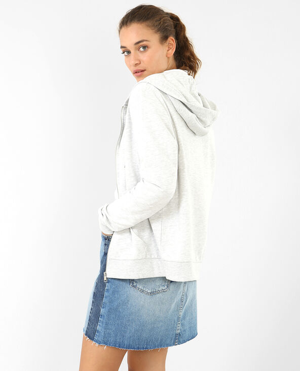 Gilet à capuche gris chiné - Pimkie