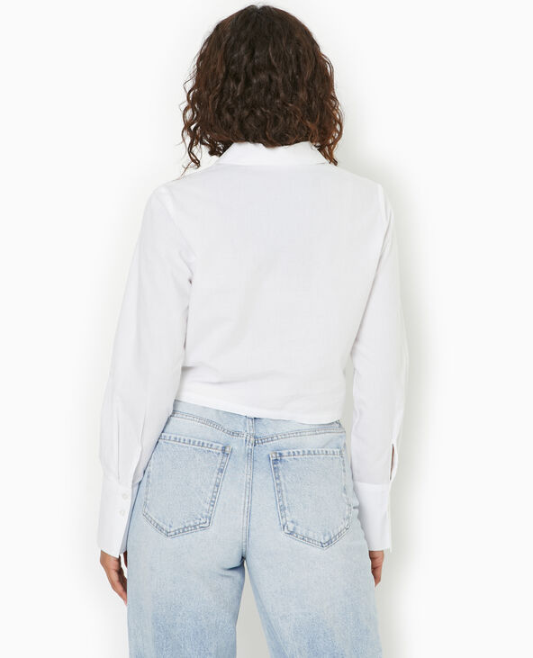 Chemise courte et resserrée blanc - Pimkie
