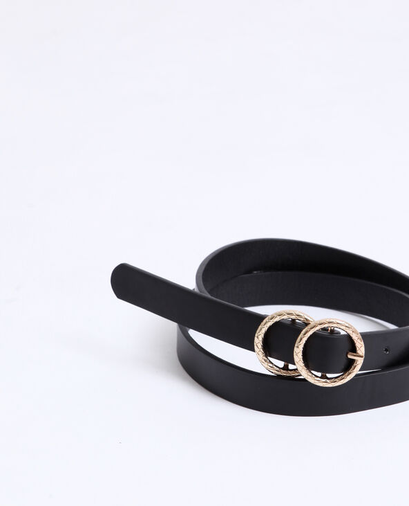 Ceinture fine noir - Pimkie