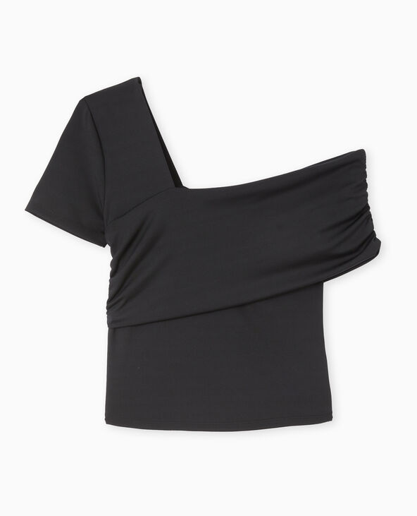 Top asymétrique one shoulder noir - Pimkie