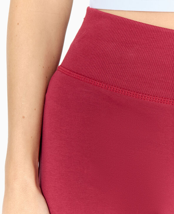 Pantalon flare en maille extensible bordeaux - Pimkie