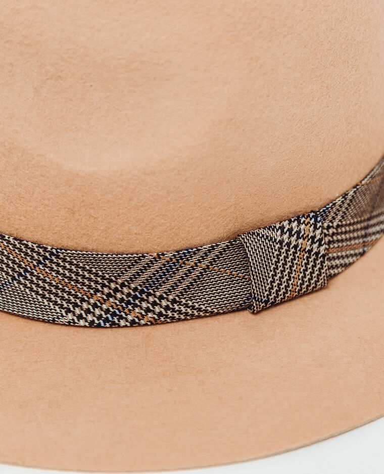 Chapeau en feutrine camel - Pimkie