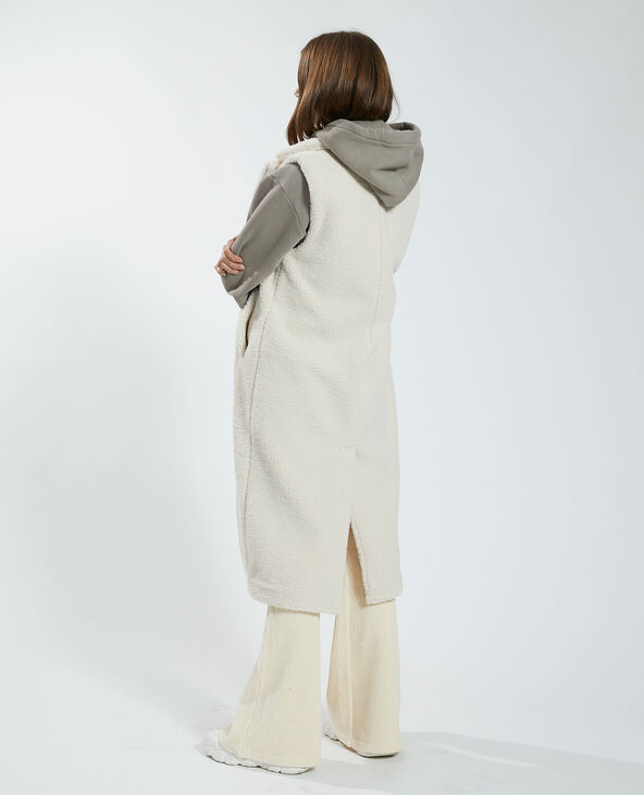 Manteau long sans manches blanc - Pimkie