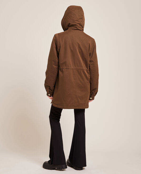 Parka avec doublure fourrure marron - Pimkie