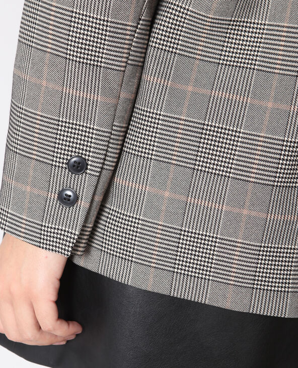 Blazer à carreaux gris clair - Pimkie