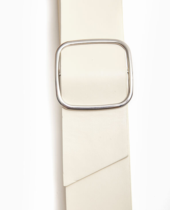 Ceinture large avec boucle carrée beige - Pimkie