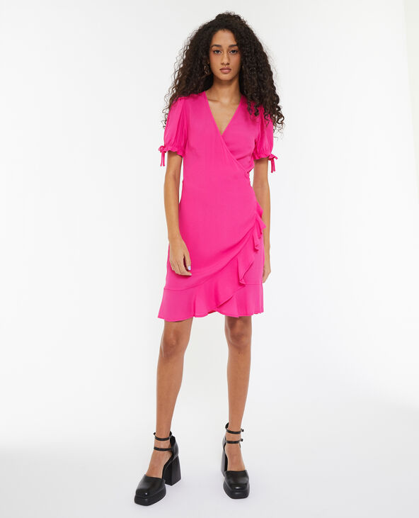 Robe courte cache-cœur rose - Pimkie
