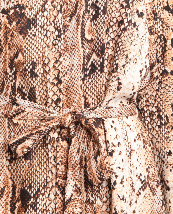 Robe chemise python doré - Pimkie