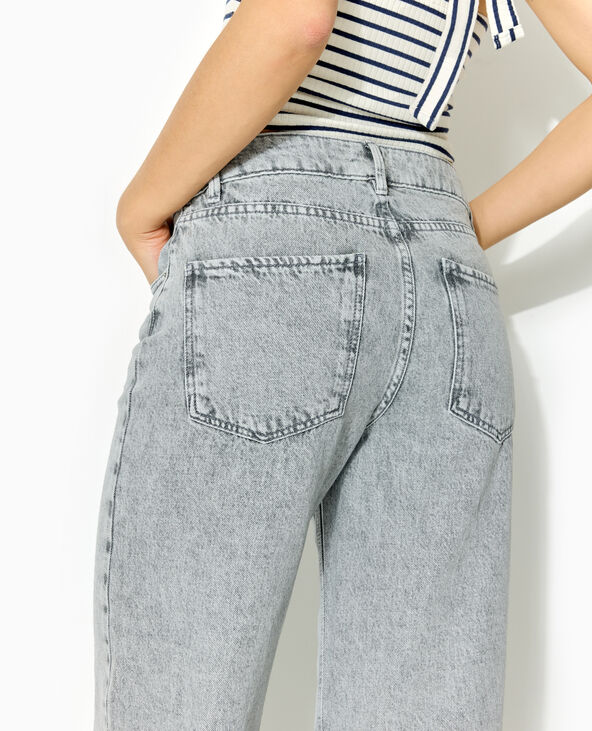 Jean wide taille croisée blanc - Pimkie