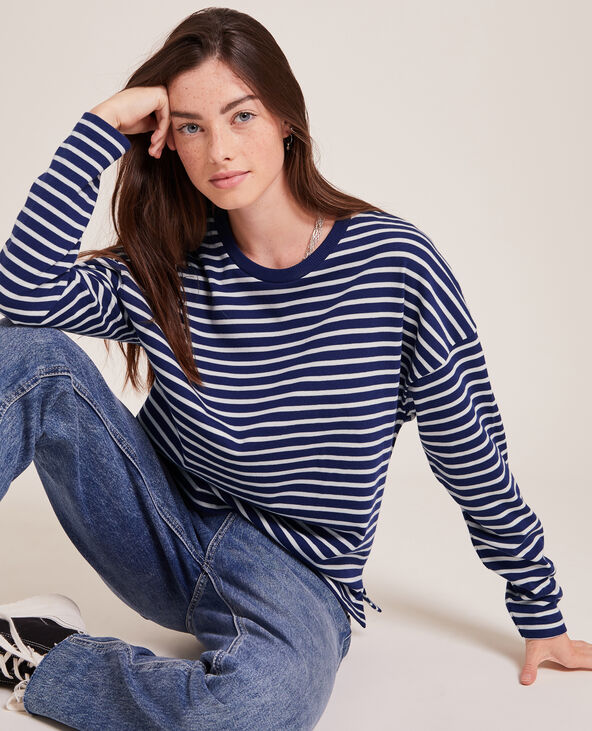 Marinière manches longues bleu marine - Pimkie