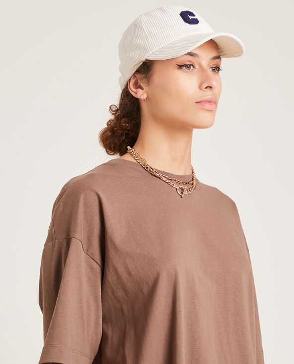 Casquette en velours écru - Pimkie