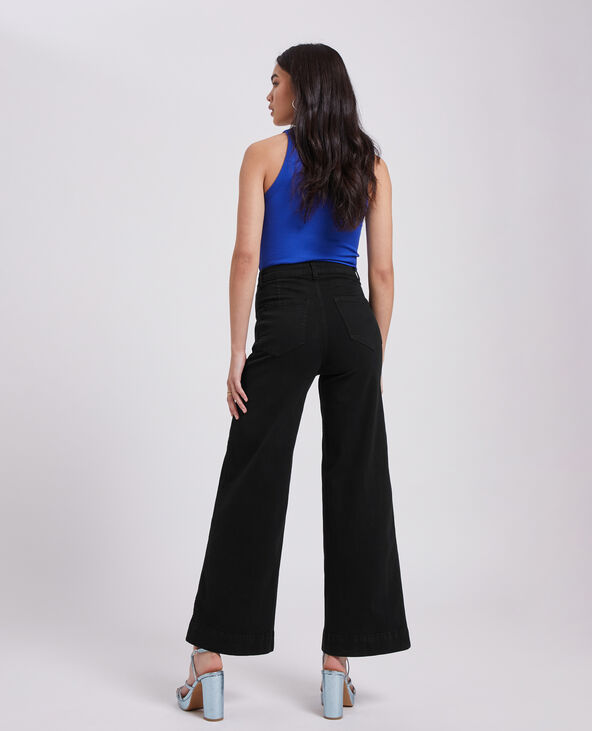 Jean wide taille haute noir - Pimkie