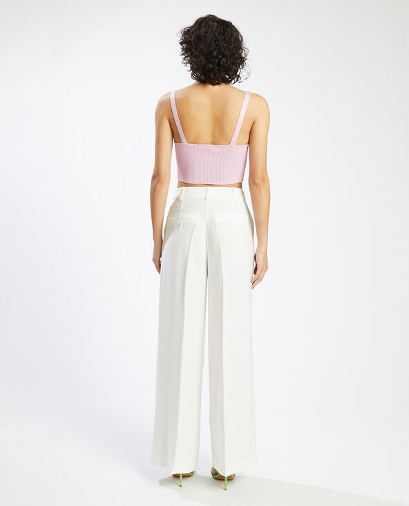 Pantalon wide leg blanc - Pimkie