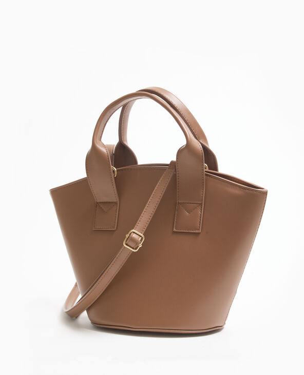 Sac effet seau avec poignée et bandoulière camel - Pimkie