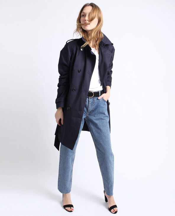 Trench à ceinture noir - Pimkie