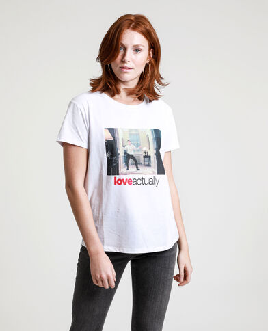 T-shirt Love Actually écru - Pimkie