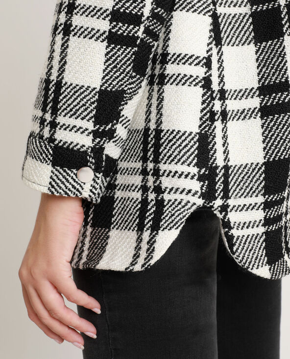 Veste épaisse à carreaux blanc - Pimkie