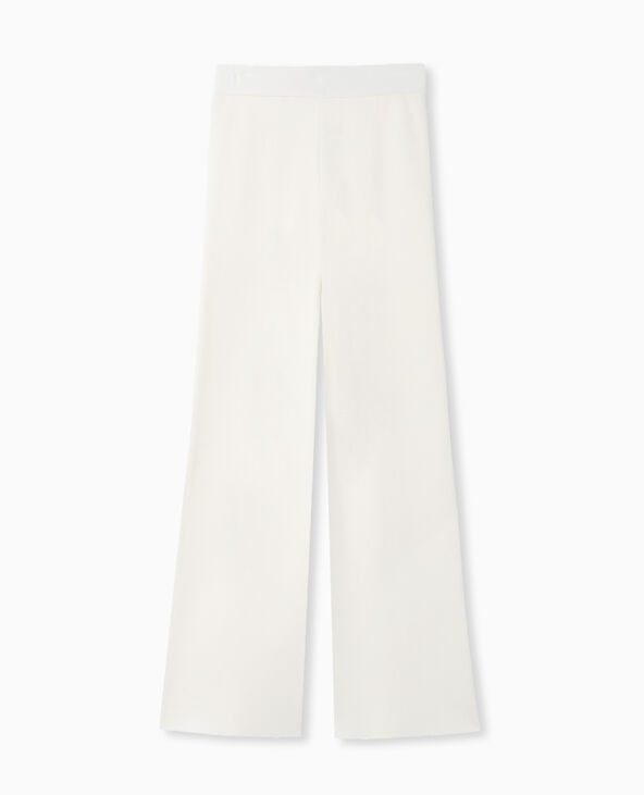 Pantalon droit en tricot blanc - Pimkie
