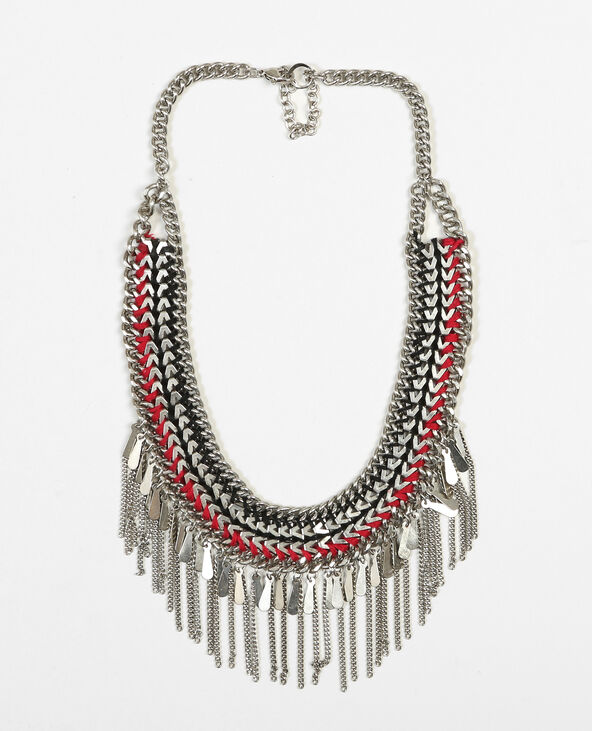 Collier plastron argenté - Pimkie