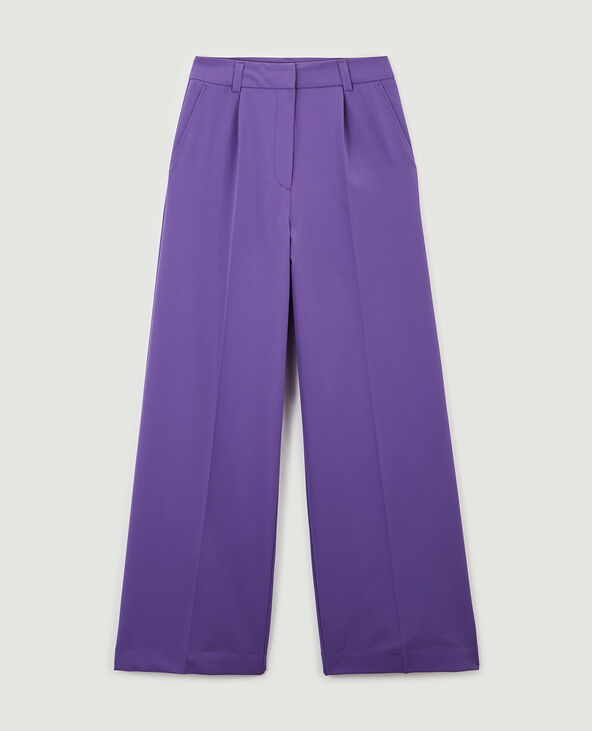 Pantalon large taille haute SMALL violet - Pimkie
