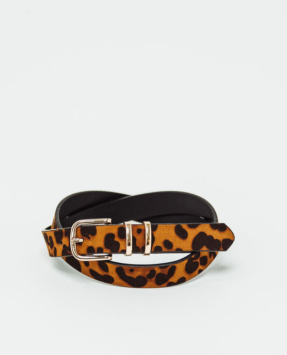 Ceinture imprimé léopard noir - Pimkie