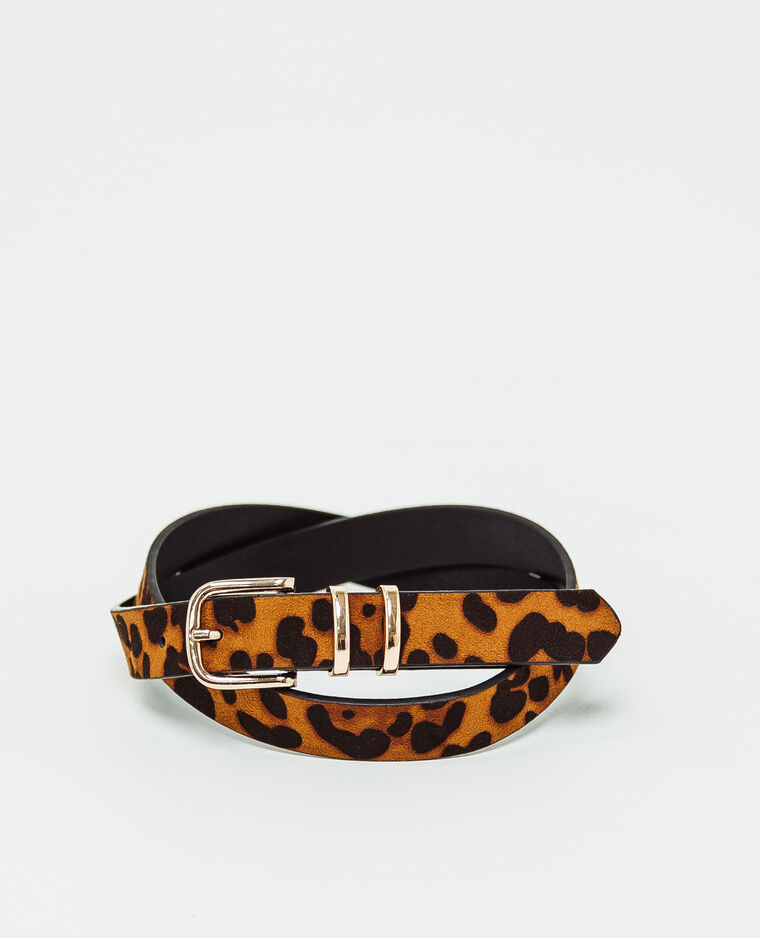 Ceinture imprimé léopard noir - Pimkie