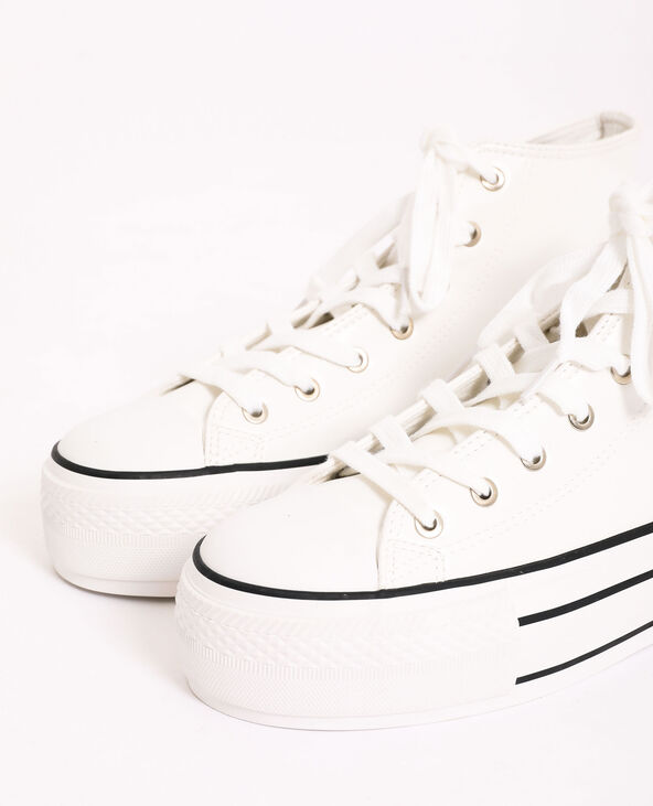 Tennis compensées blanc - Pimkie