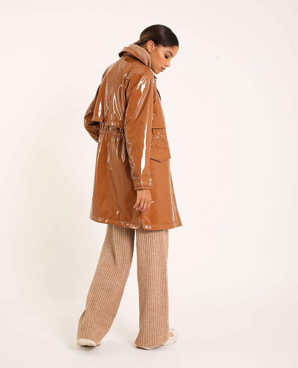 Parka en skai marron - Pimkie