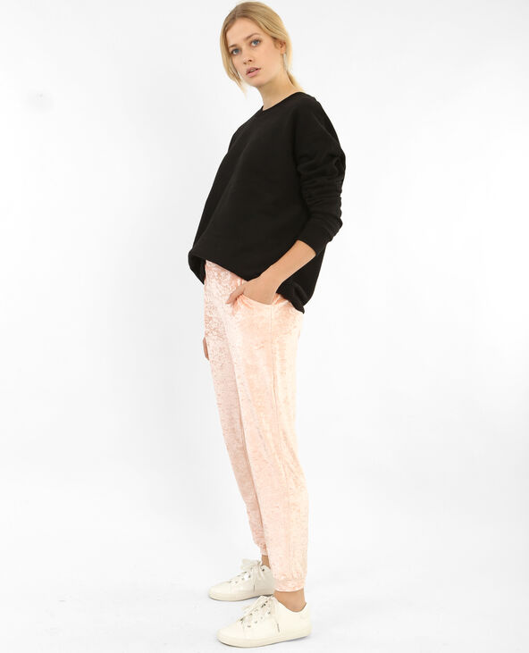 Pantalon de jogging effet velours rose clair - Pimkie