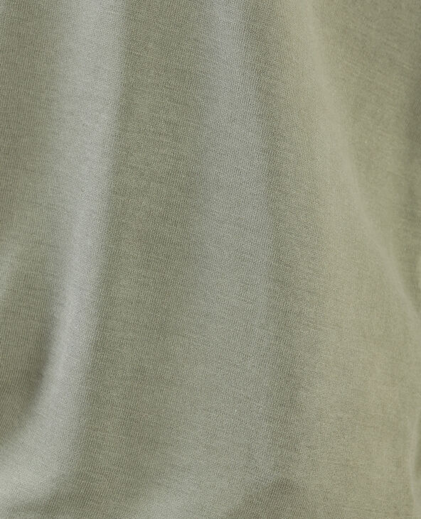 Tshirt col croisé vert de gris - Pimkie