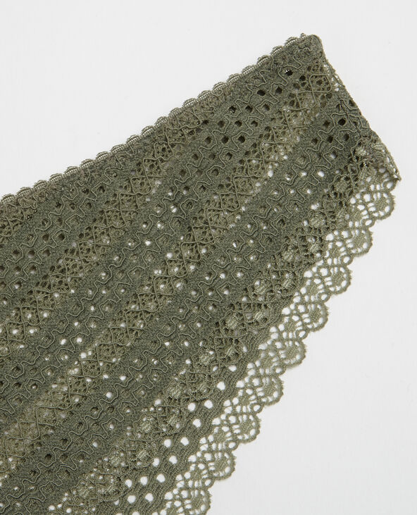 Shorty dentelle vert de gris - Pimkie