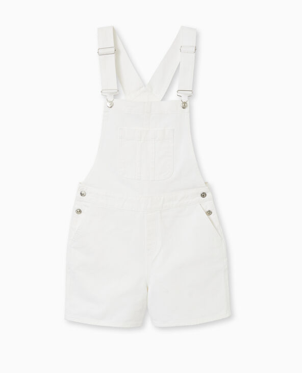 Salopette short en jean blanc - Pimkie