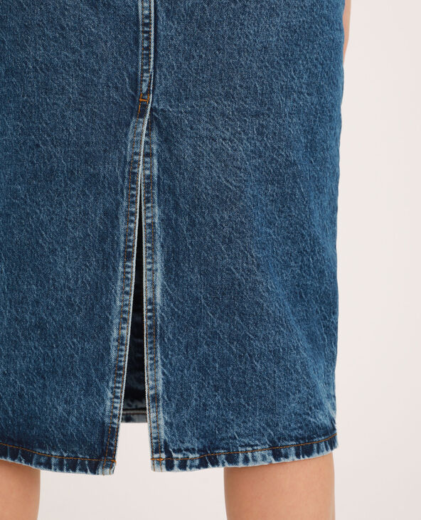 Jupe midi en jean bleu - Pimkie