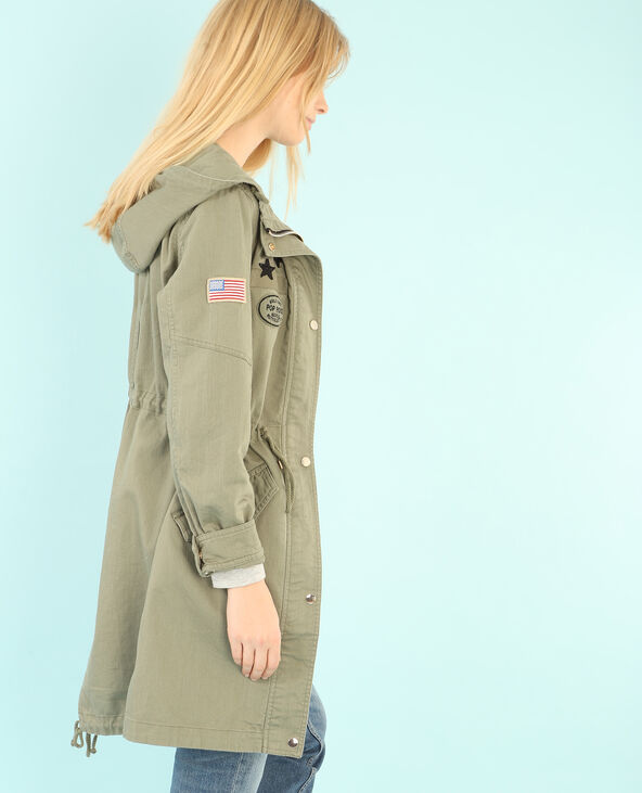 Parka army coton vert de gris - Pimkie