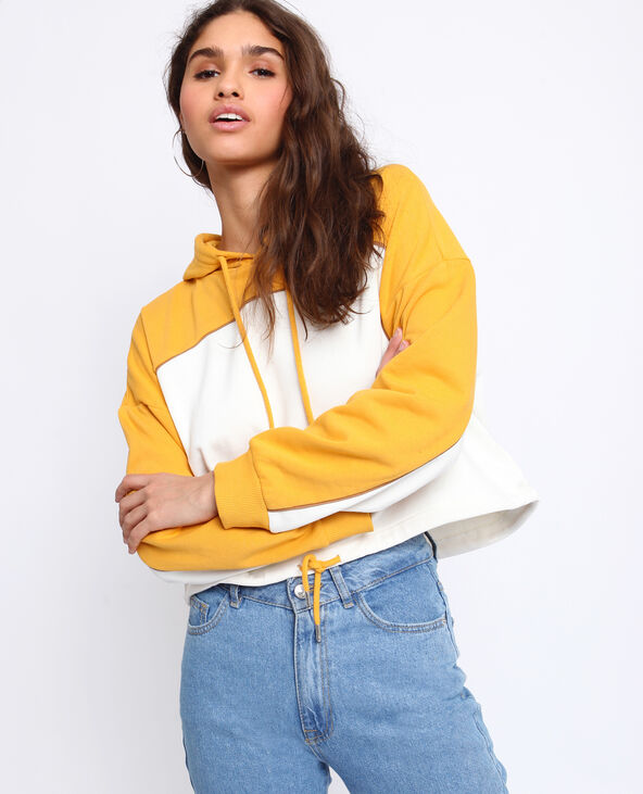 Sweat à capuche jaune ocre - Pimkie