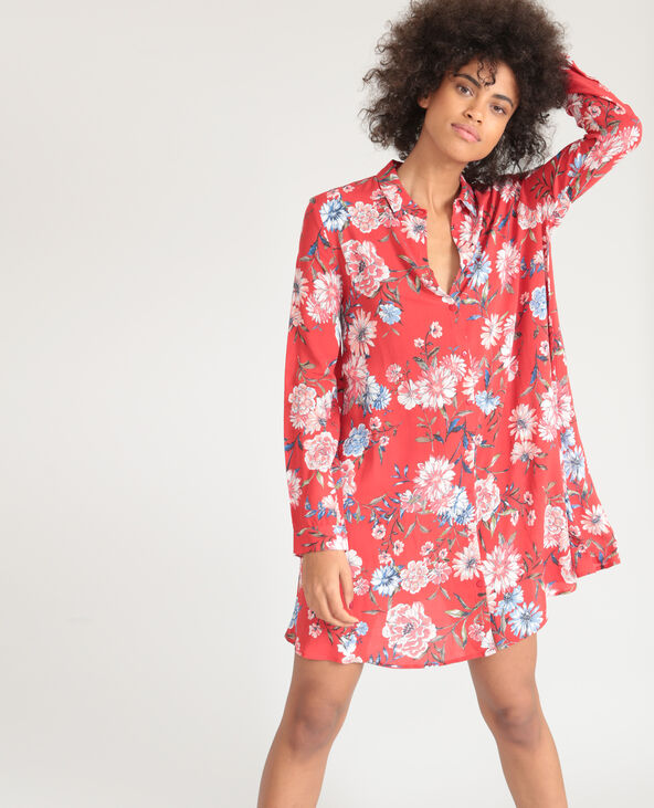 Robe chemise fleurie