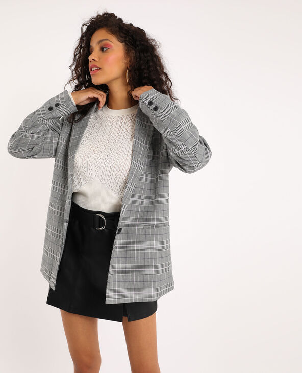 Veste blazer a carreaux
