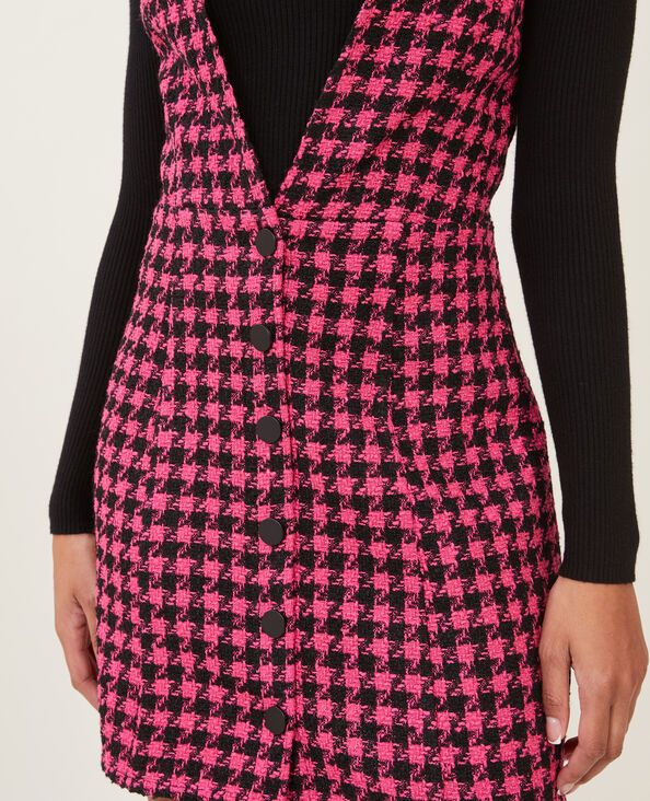 Robe en tweed avec boutons rose fuchsia - Pimkie