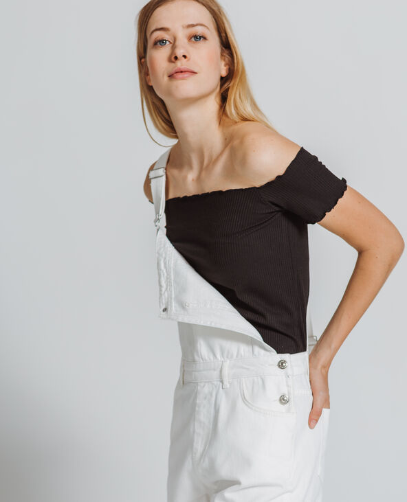 Crop top à rayures noir - Pimkie