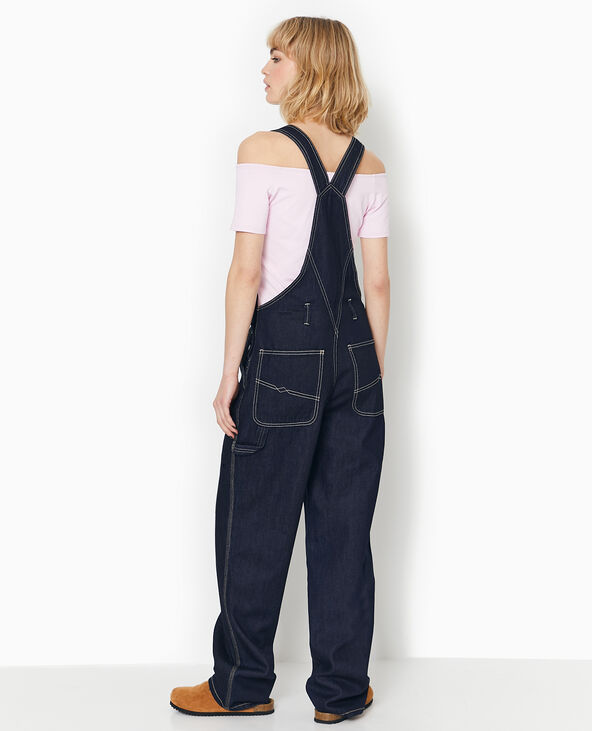 Salopette en jean avec coutures contrastées bleu - Pimkie
