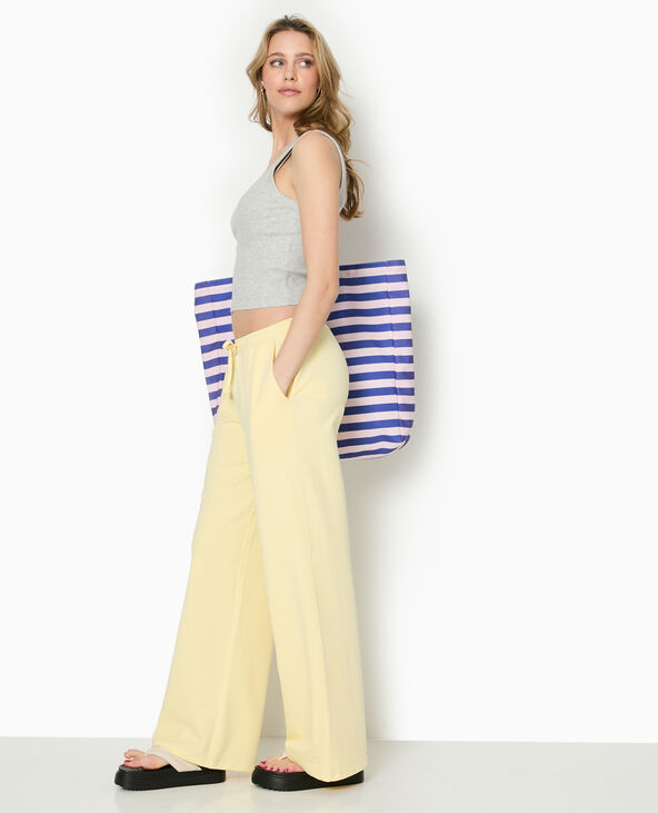 Pantalon molleton droit Jaune pâle - Pimkie