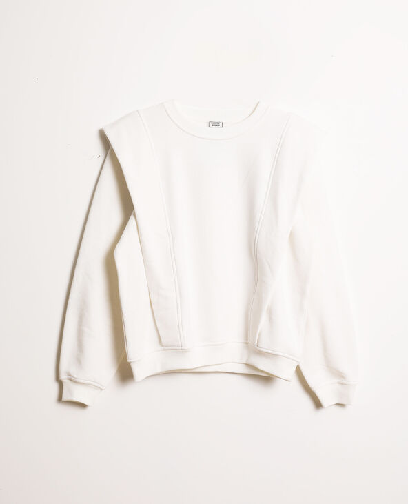 Sweat à épaulettes blanc - Pimkie