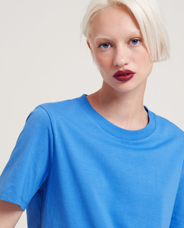 T-shirt basique col rond bleu électrique - Pimkie