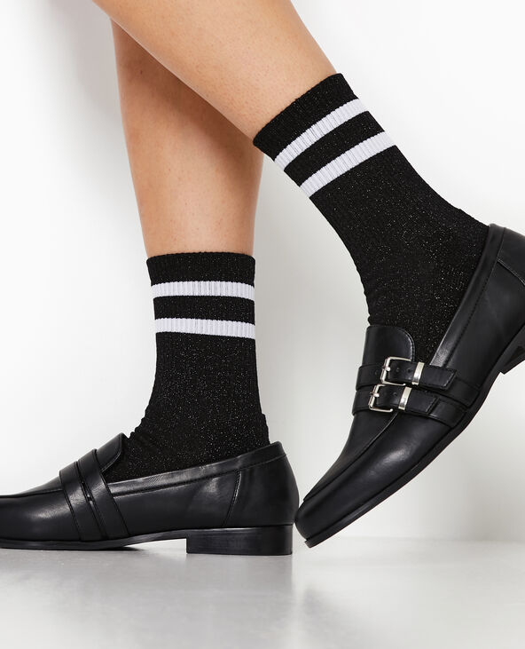 Chaussettes sport avec lurex noir - Pimkie