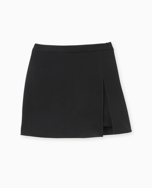 Jupe-short avec fente noir - Pimkie