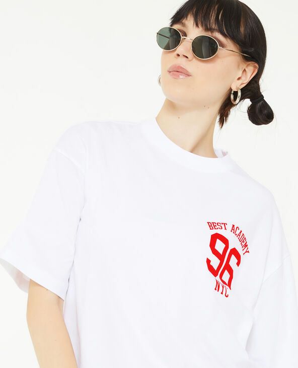 T-shirt oversize à inscriptions blanc - Pimkie